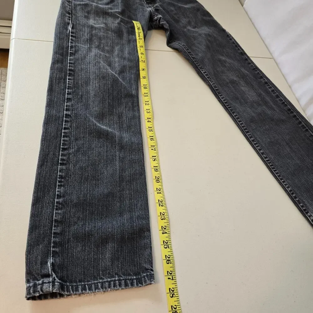 Levi's 514 Straight Jeans Men's 28 x 27 (tag 29 x 30) Charcoal Wash Fade